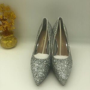 Eastanna Pointed Toe High Heel Glitter Stiletto Wedding Bride Shoes